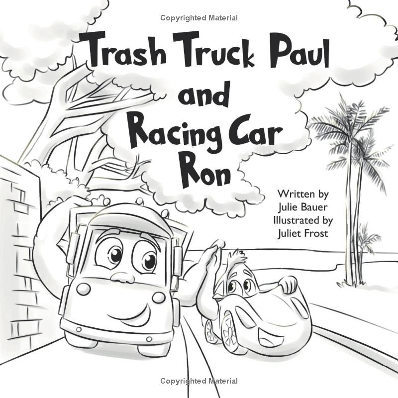Trash Truck Paul and Racing Car Ron