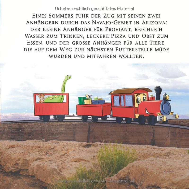 Die Rote Tschu Tschu von Arizona: Ein freundlicher roter Zug fährt durch die Wüste. Doch dann geschieht etwas...
