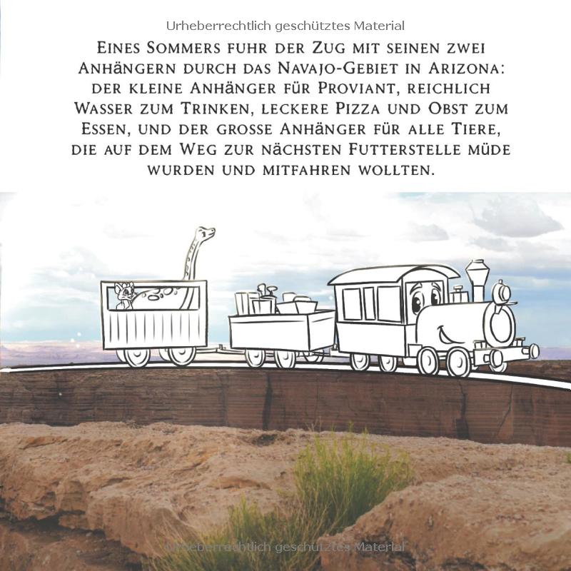 Die Rote Tschu Tschu von Arizona: Malbuch