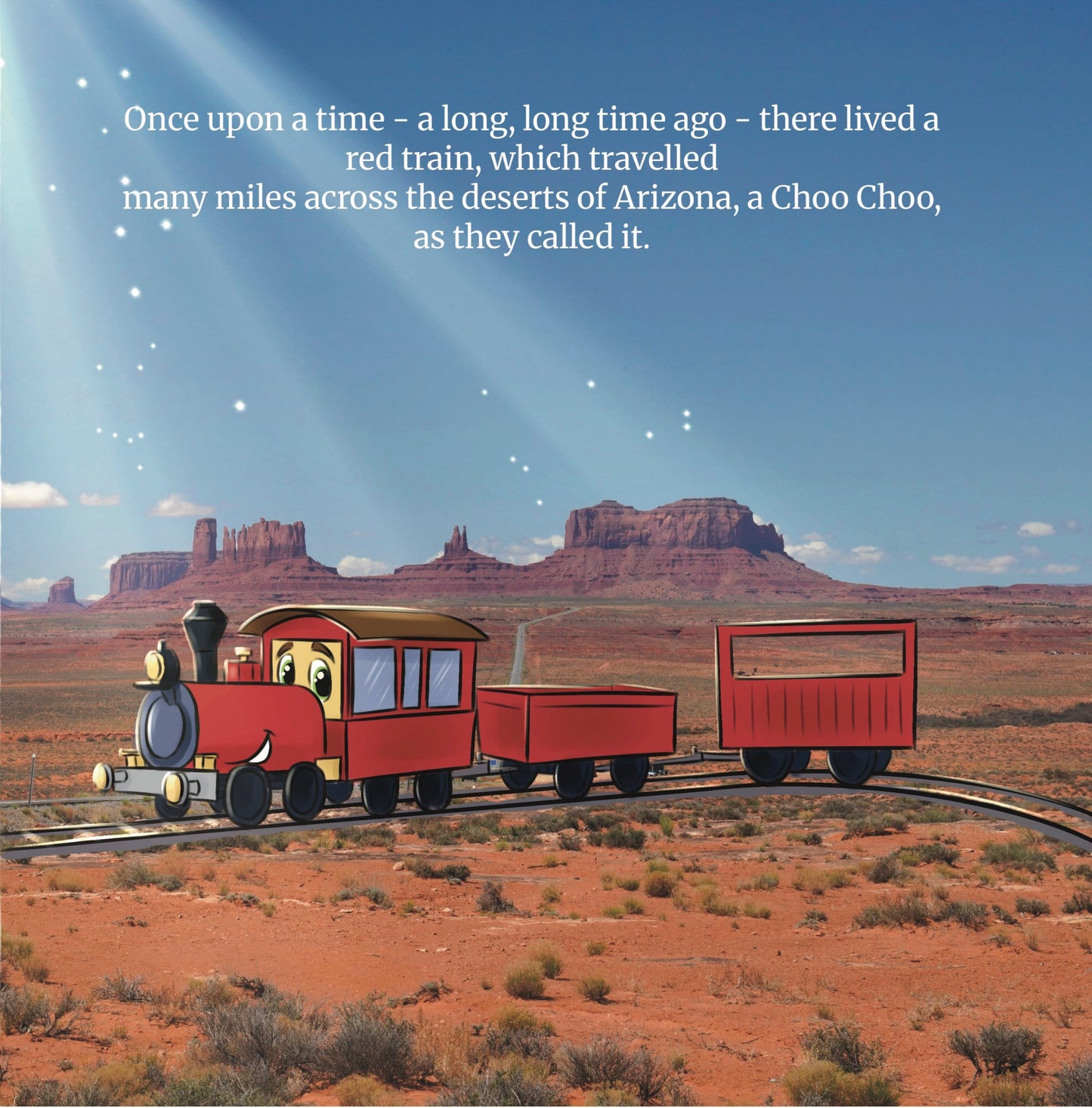 The Red Choo Choo of Arizona: A friendly red train traveling through the desert, until something happens...