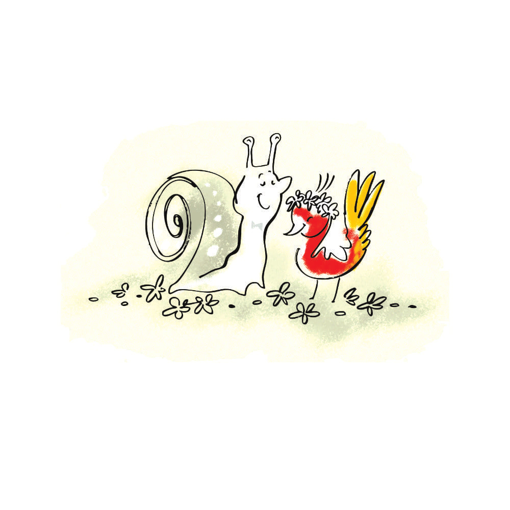 Gaming Snail Sven and Social Media Bird Inge - A Romantic Tale
