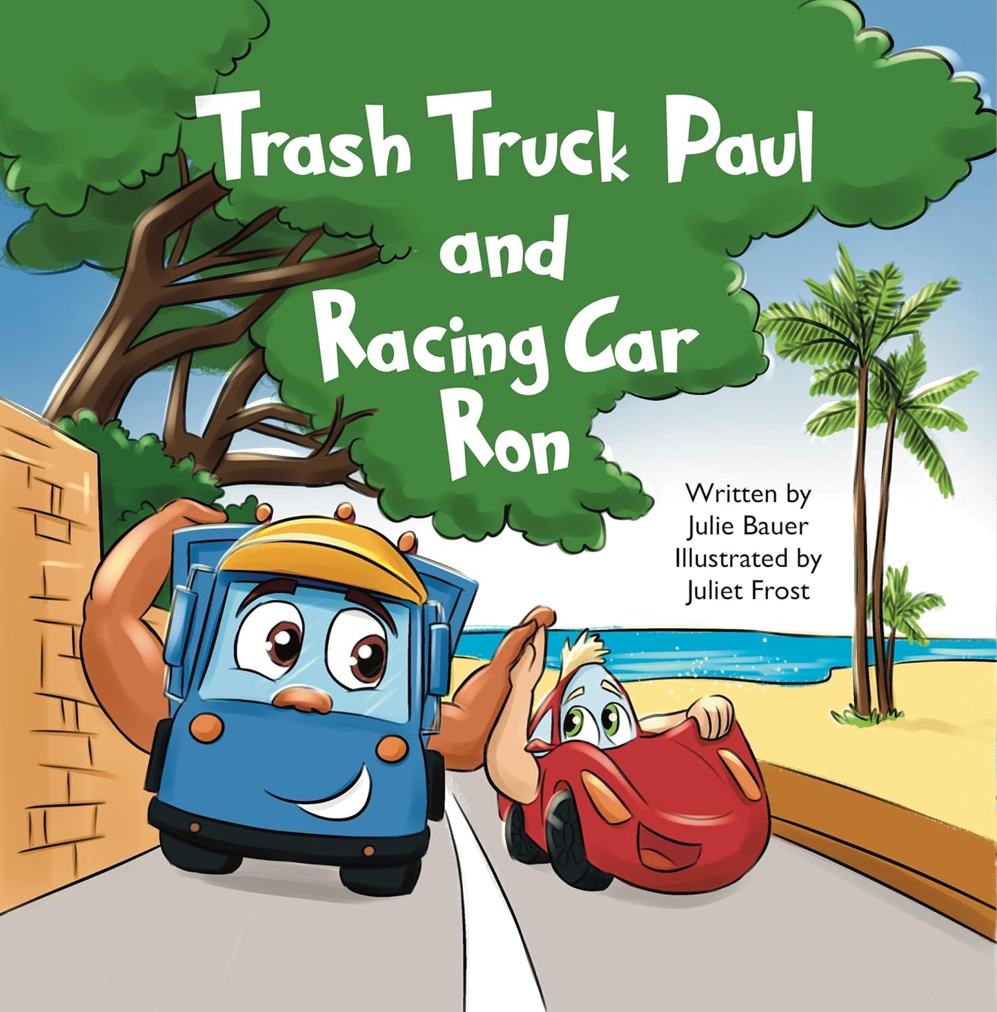Trash Truck Paul and Racing Car Ron
